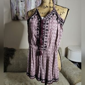 AE Outfitters Burgandy Mosic Romper